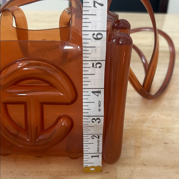 Telfar X Melissa collab Mini Transparent Amber Tote - Picture 7 of 8